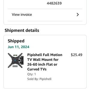 Pipishell Full Motion TV Wall Mount